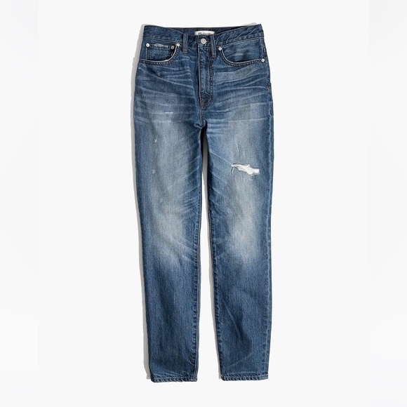 Madewell Napa Wash Distressed Rigid High-Rise Skinny Jeans Size 27 - Picture 2 of 10